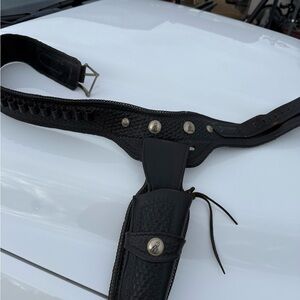 Vintage Idaho Leather gun belt w/8 inch holster